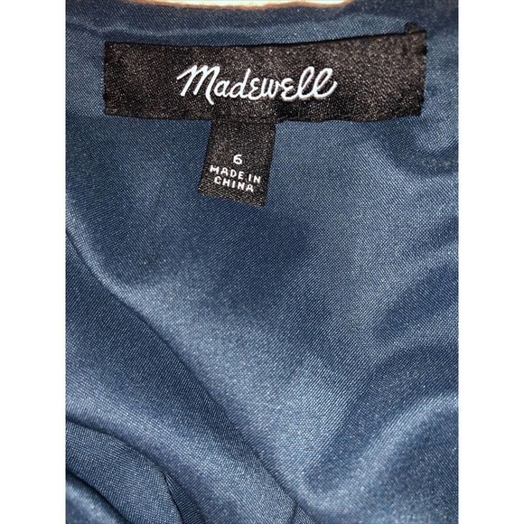 MADEWELL Blue Silk Sandstar Mini Dress Cami Tulip Hem Sz 6 EUC - Picture 8 of 8